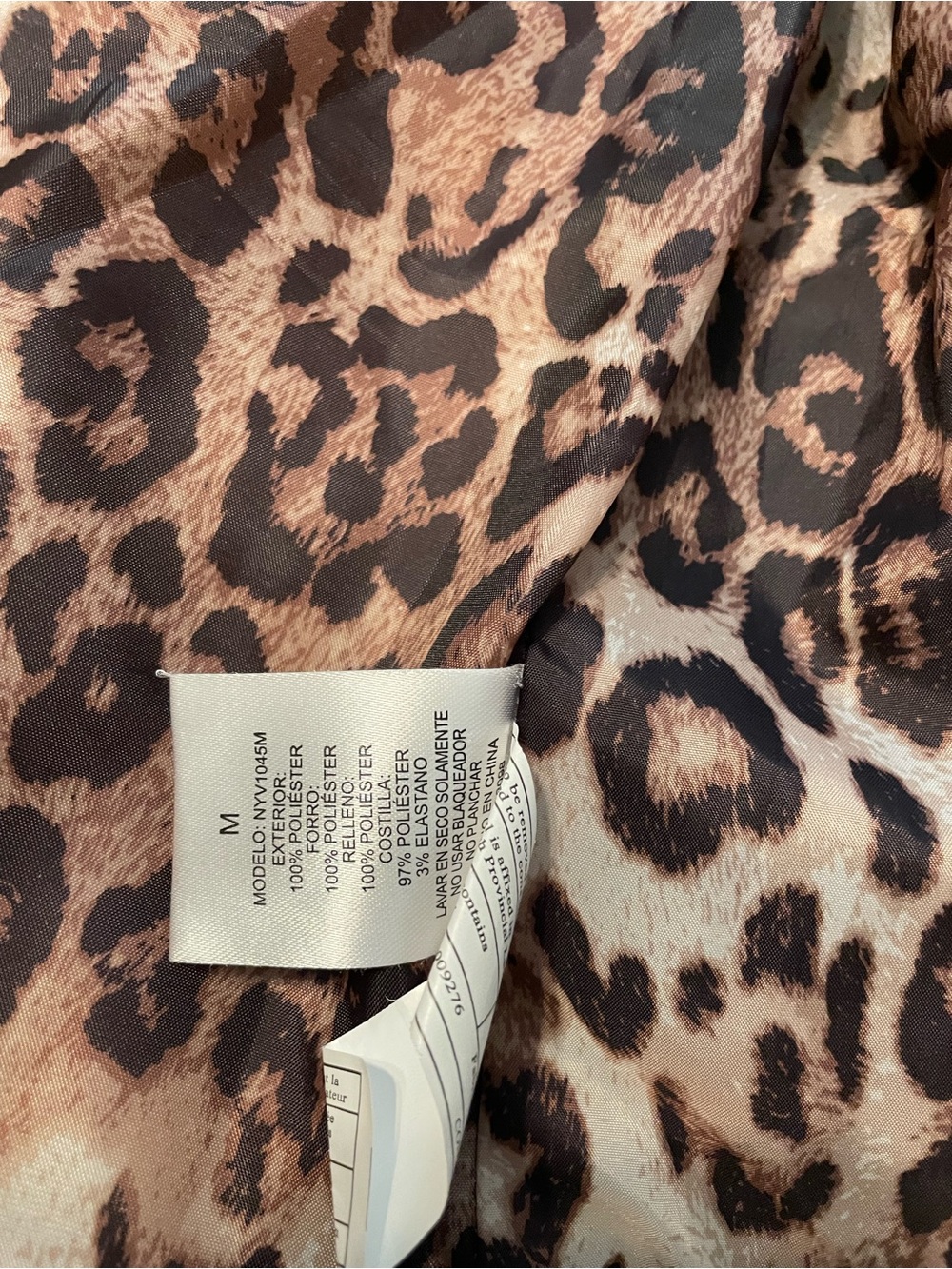 Cavalini Black Quilted Puffer Vest with Leopard Print Lining - Picture 6 of 10